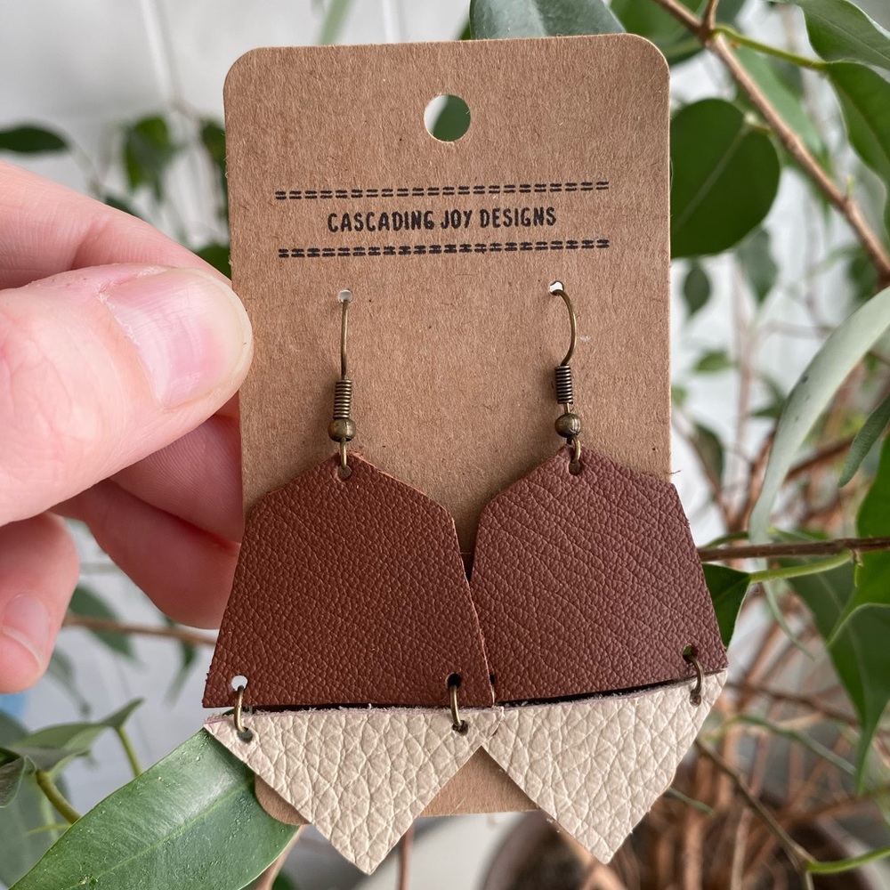 Handmade Genuine Leather Earrings